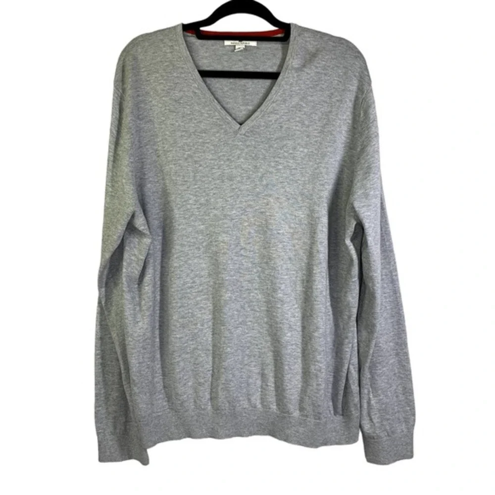 BANANA REPUBLIC Gray‎ V-Neck Pullover Sweater